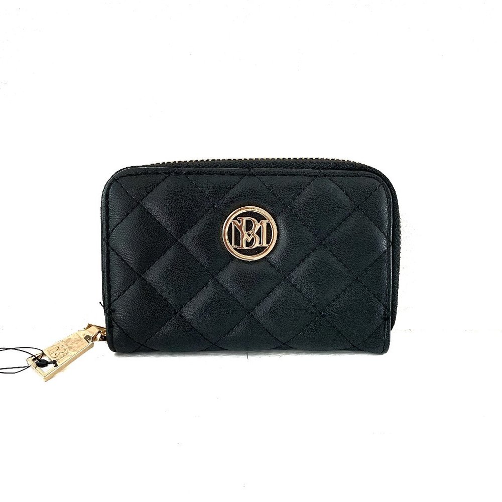 Badgley Mischka Diamond Coin Purse Wallet Black